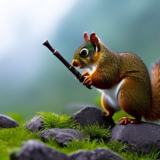 Squirrel Adventurer in Root RPG Style