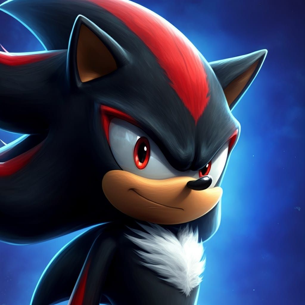 Hyperrealistic Shadow the Hedgehog Comic Book Hero
