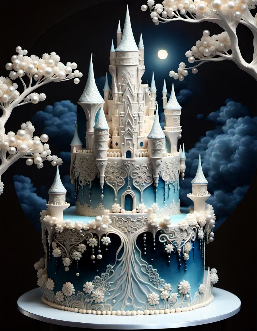 breathtaking fractal artistic patterns layered fantasy cake ...