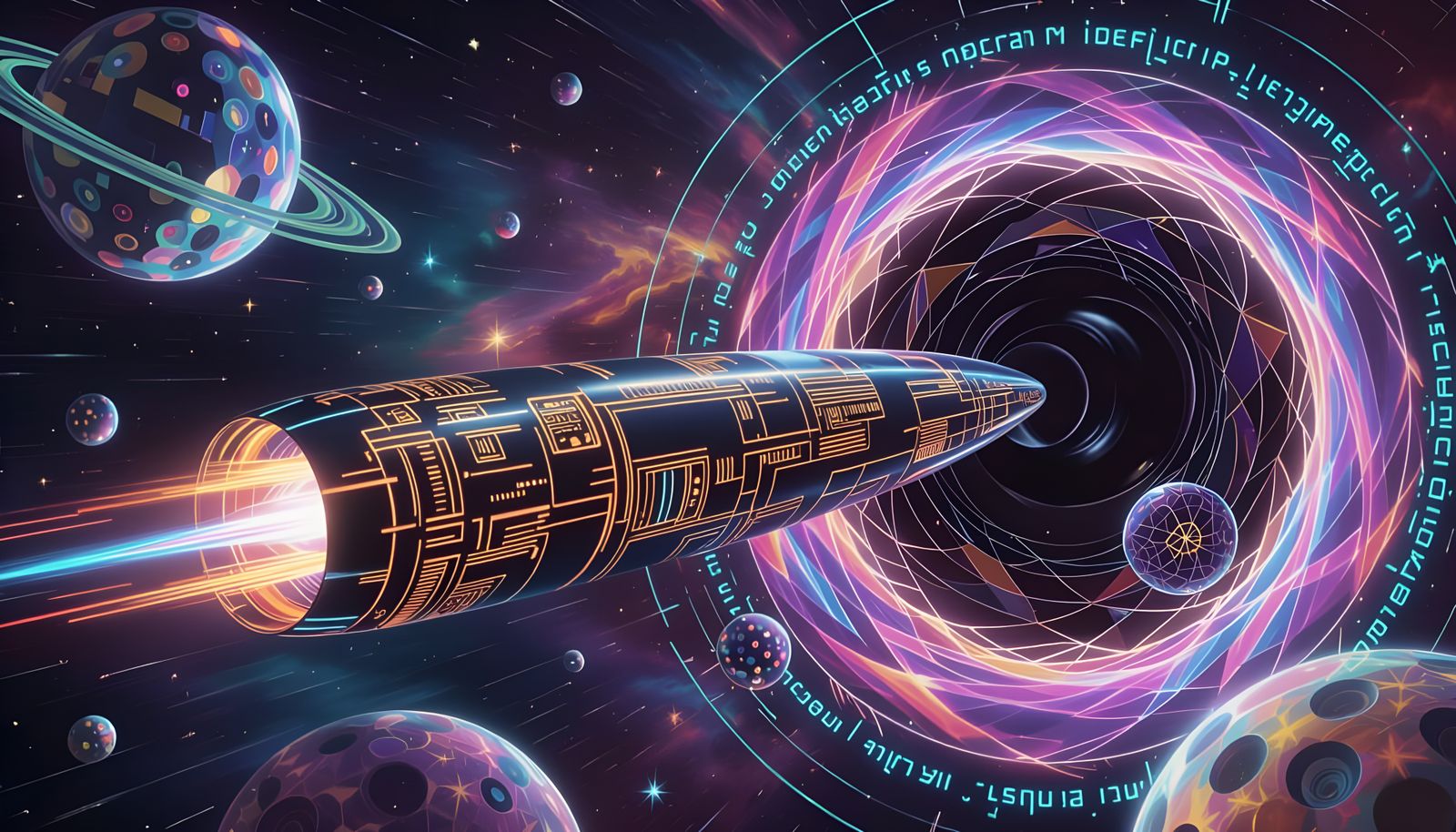 High-Velocity Cylinder Races Through Impasto Cosmos