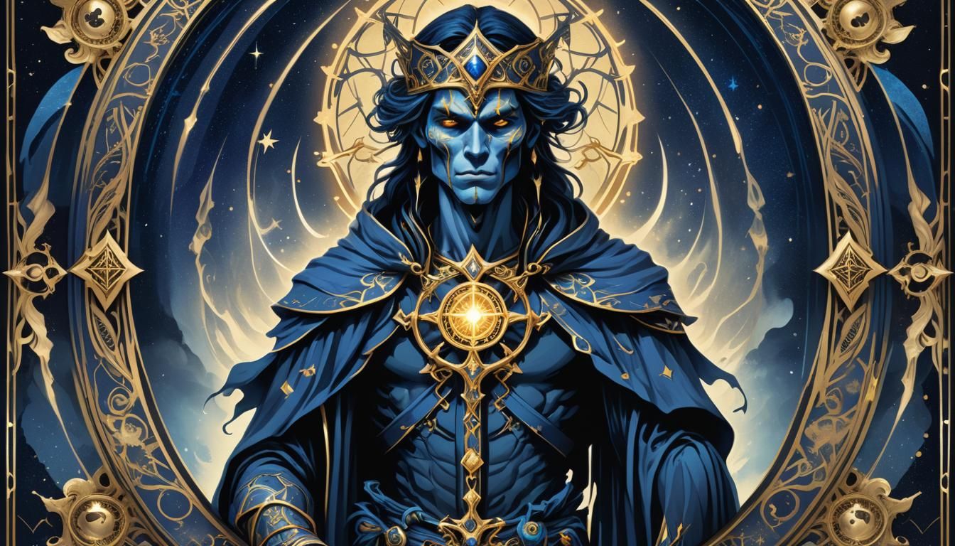 Fantasy RPG Character Portrait in Ink Illustration Style