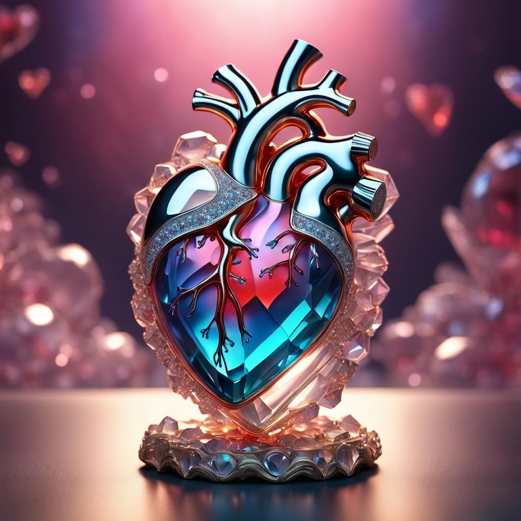 Crystal Anatomical Heart