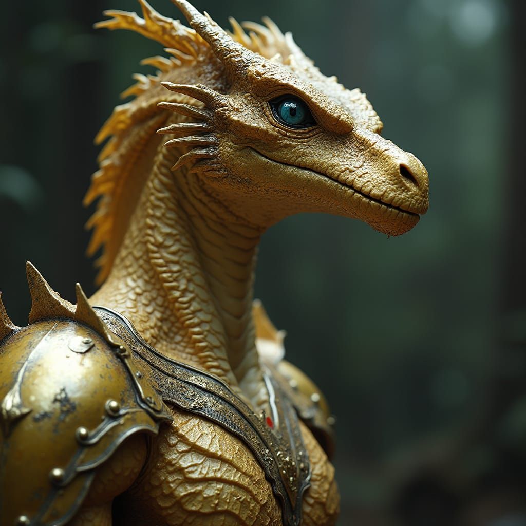Golden Dragonborn in Cinematic Glory