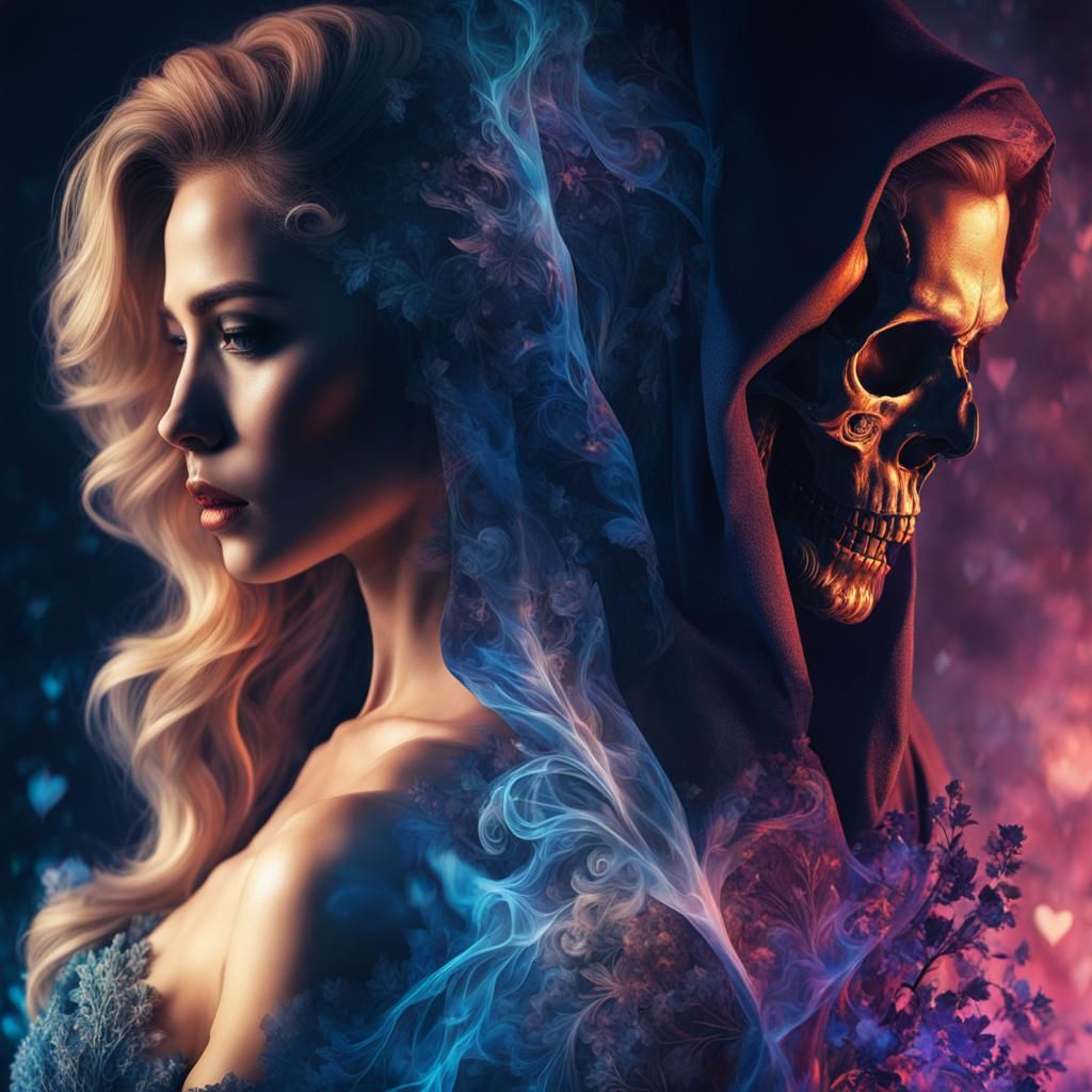 Ethereal Woman and Grim Reaper: A Dichroic Love Story
