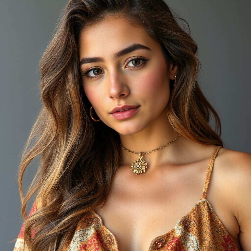 Portrait of a Beautiful Woman of Spanish Descent