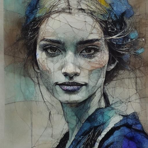 <lora:Nurografik Ink SD1-5:1.0> monochromatic selective colo...