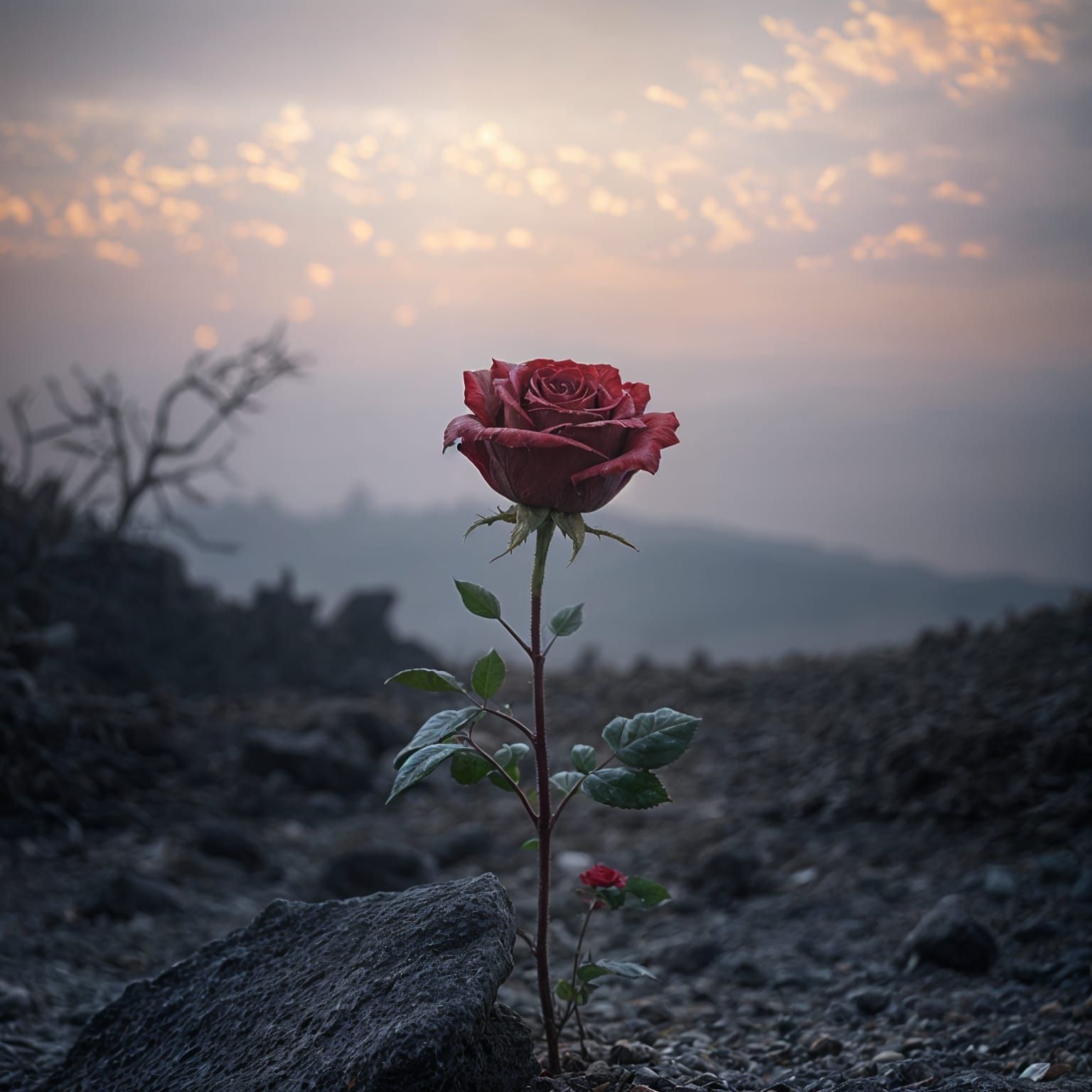Resilient Red Rose in Harsh Environment