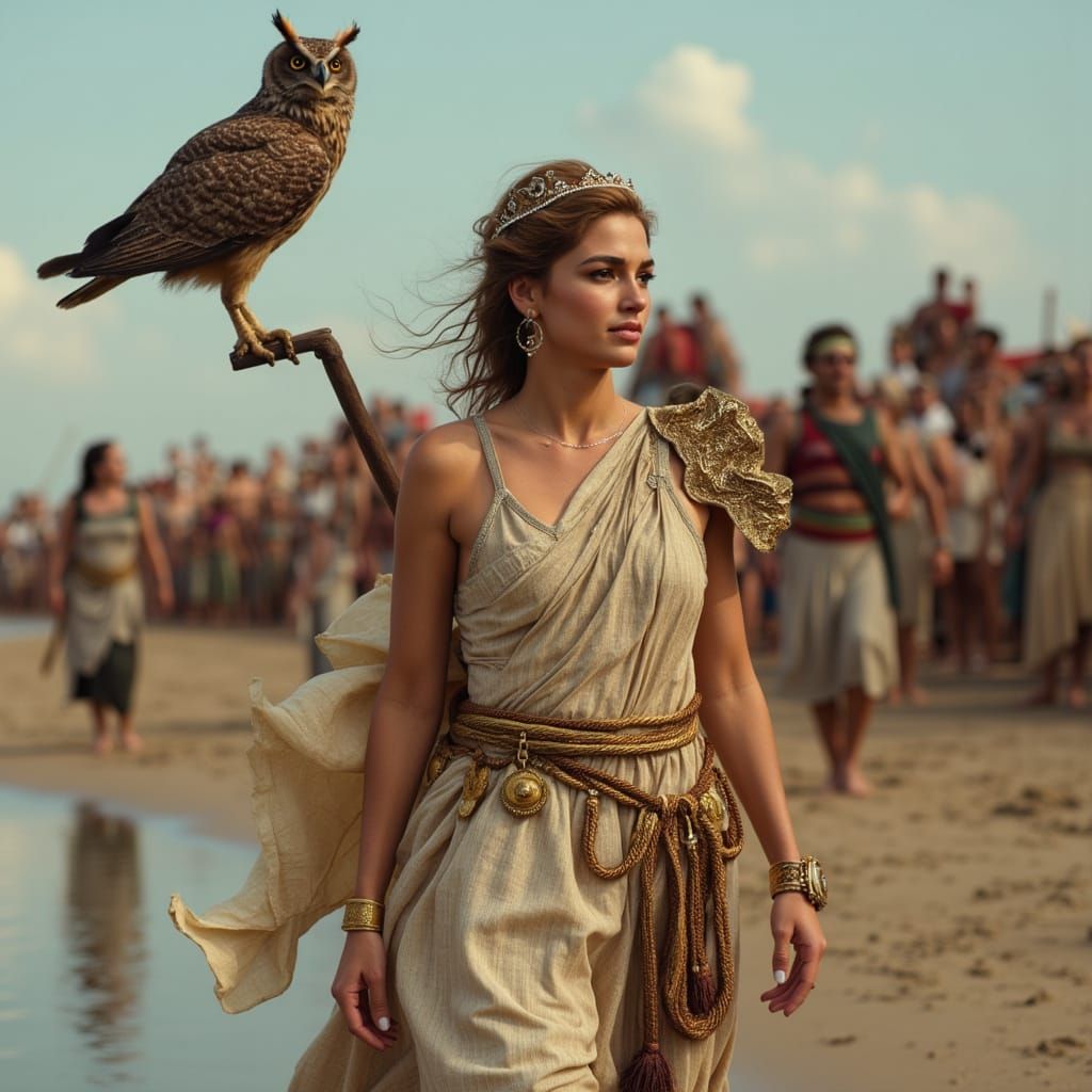 Athena and Odysseus Converse on the Shore