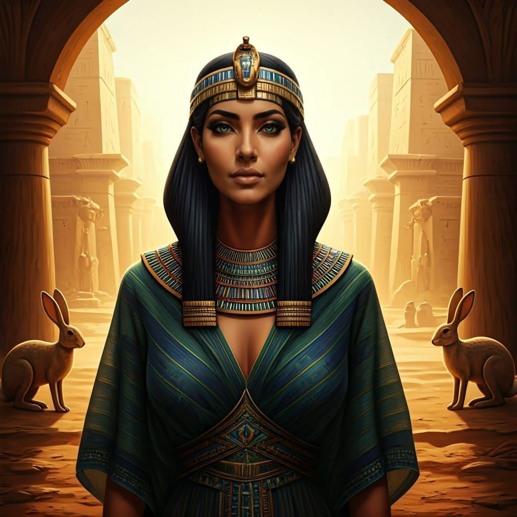 Egyptian Goddess Unut in Ancient Oasis