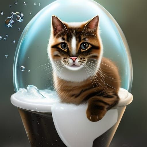 Milo loves his bubble bath