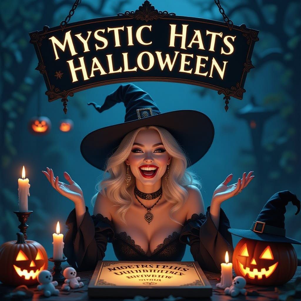 Mystic Hats Halloween Femme Fatale