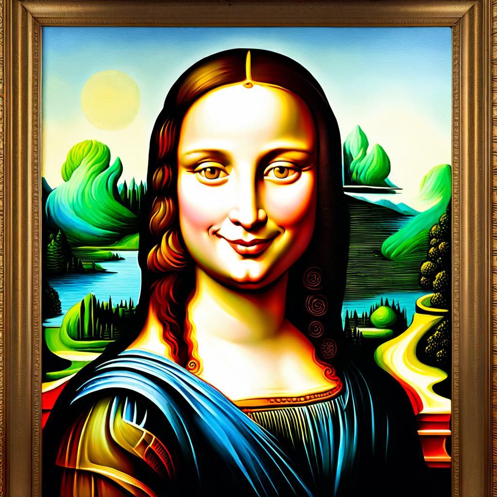 Mona Lisa Wink: Hyperdetailed Renaissance-Style Painting