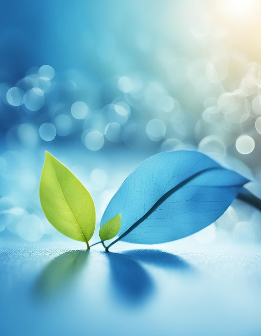 Modern Business Plan Background with Bokeh and Soft Blues