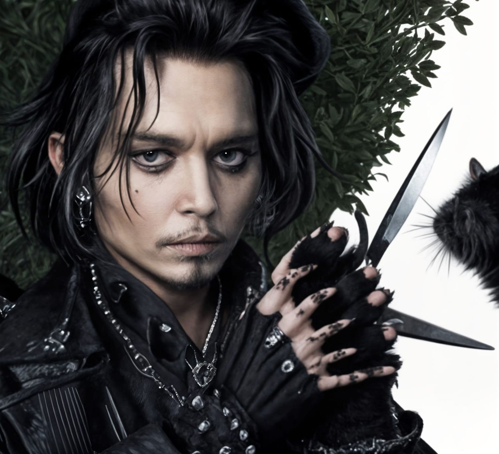 Johnny Depp as Edward Scissorhands in a Moment of Clumsy Cha...