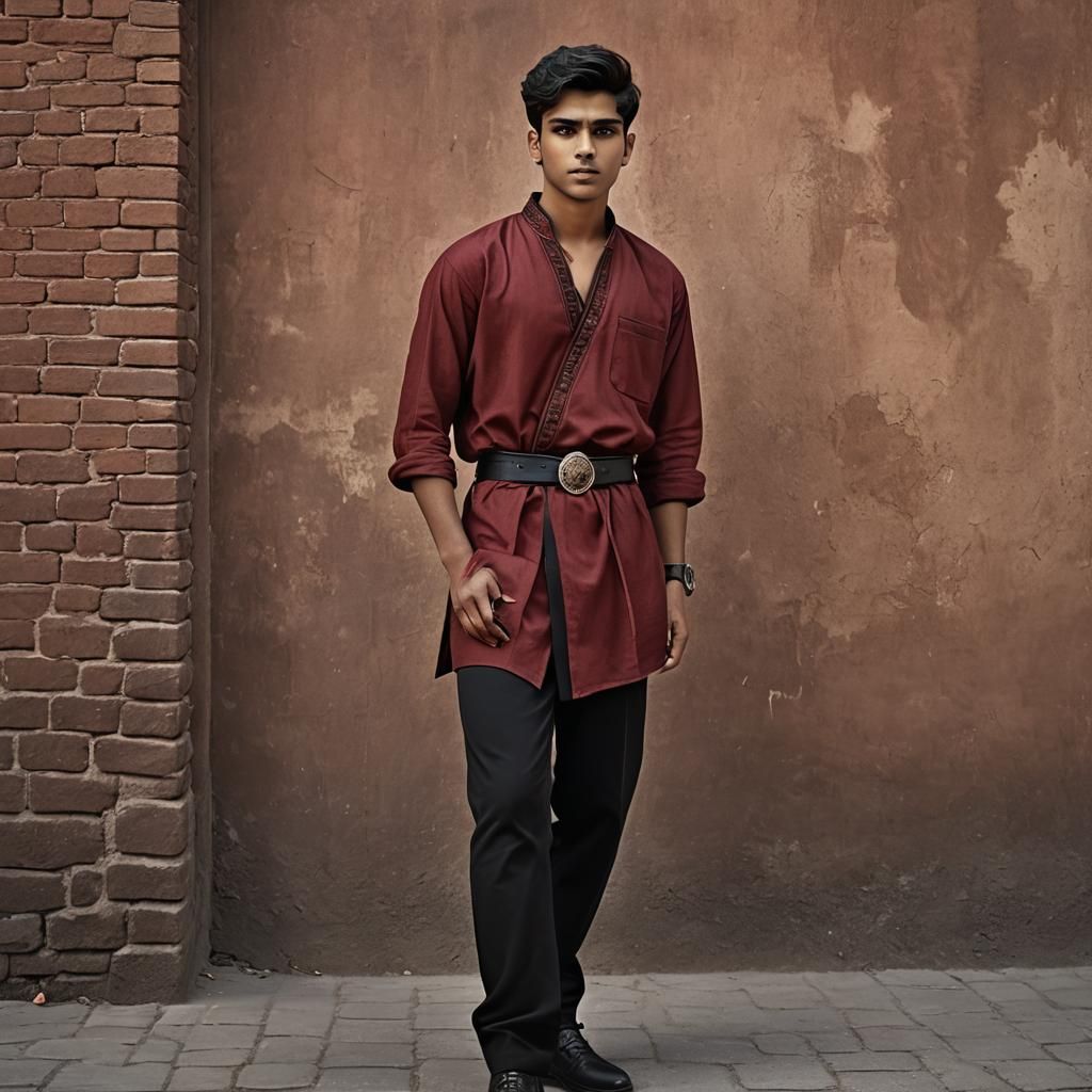 Indian Boy Athlete in Medieval Attire, 8K