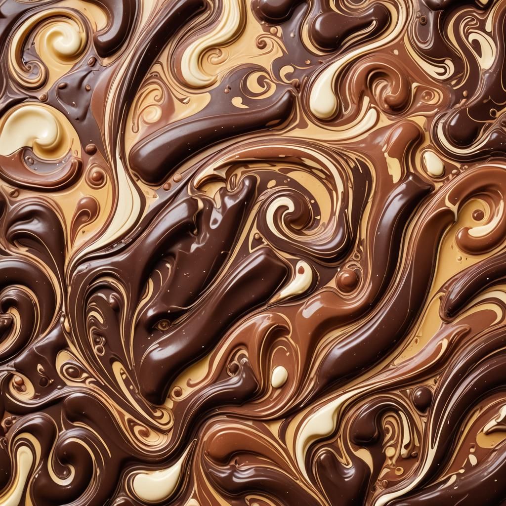 Swirling Chocolate Bar Product Photography