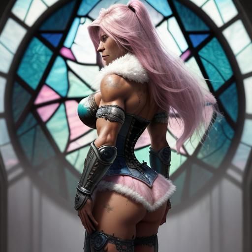 Dark Warrior Princess Charcoal Sketch in Enchanted Forest