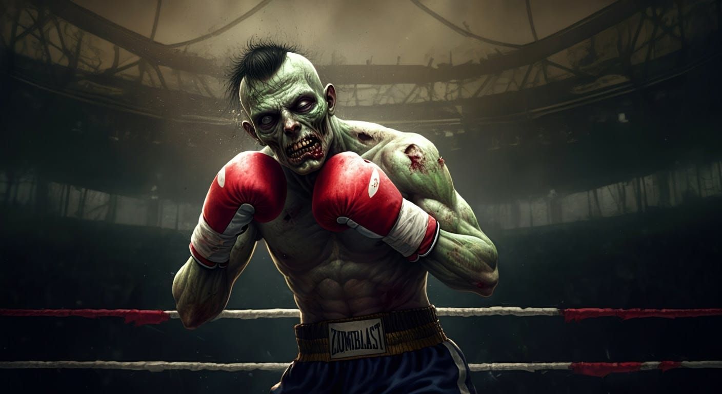 Zombie Boxer Punches Himself in Post-Apocalyptic Arena