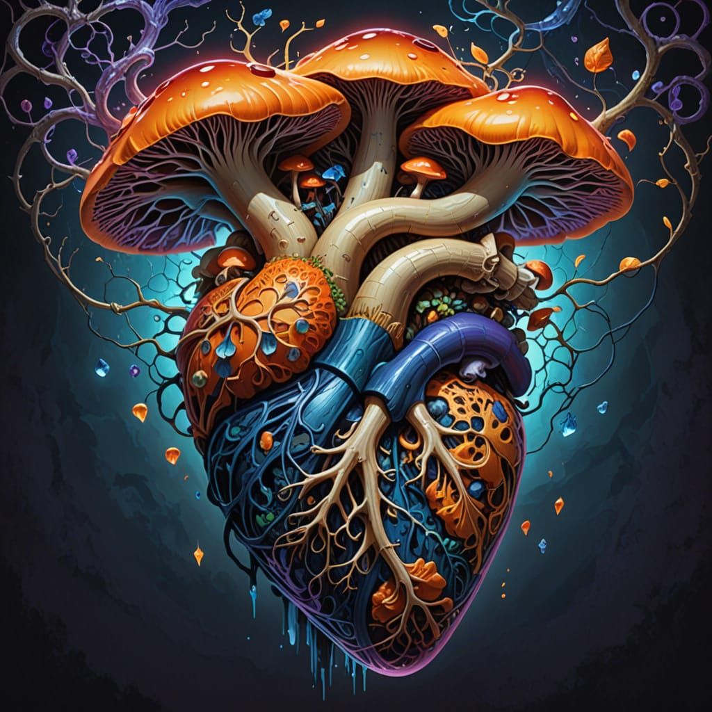 Ethereal Heart of Psychedelic Wonder