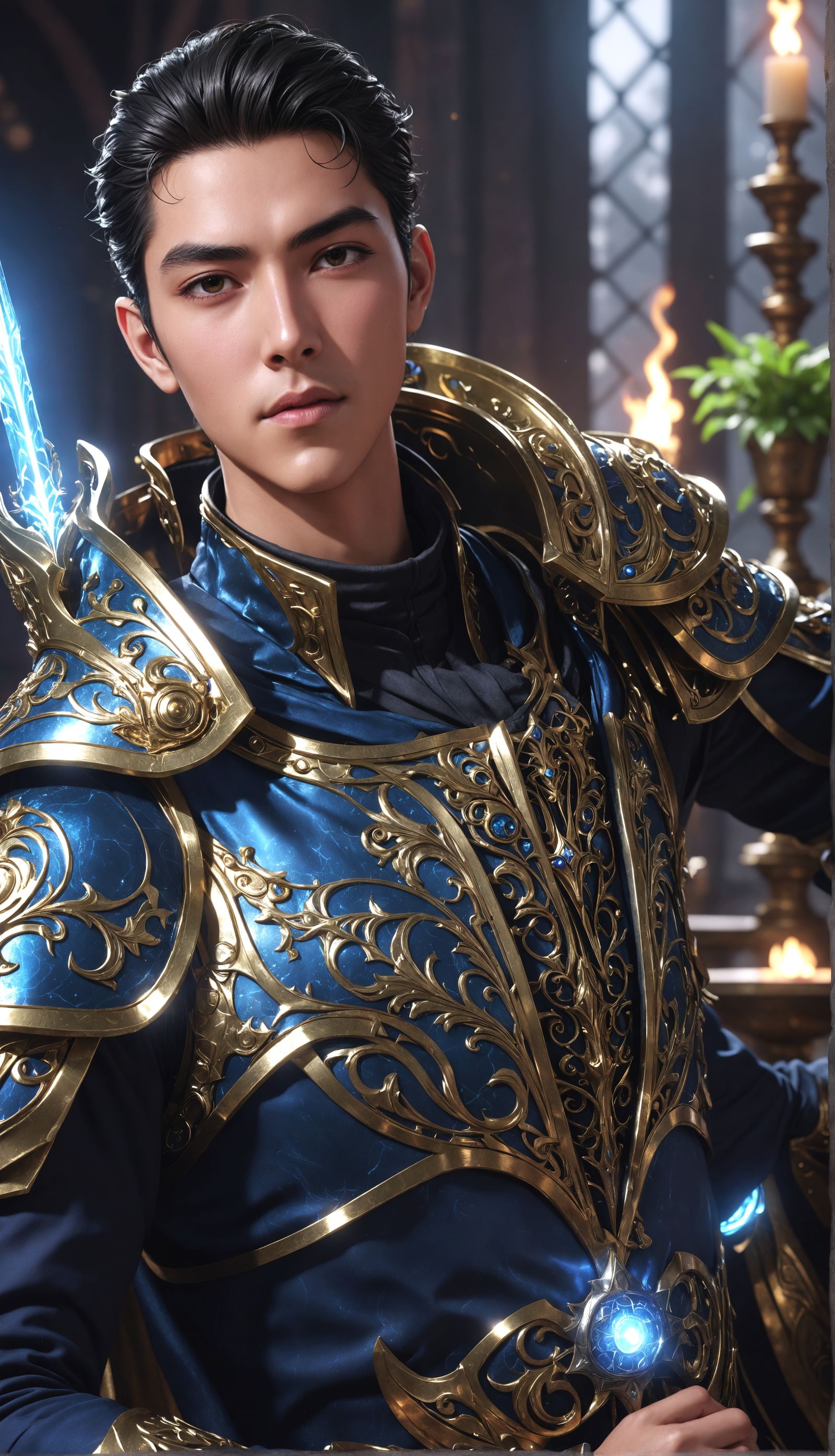 Eternally Young Mage with Living Armor, Anime Style