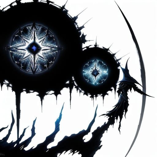 Dark Fantasy Moon God Manifests in Ethereal Glow