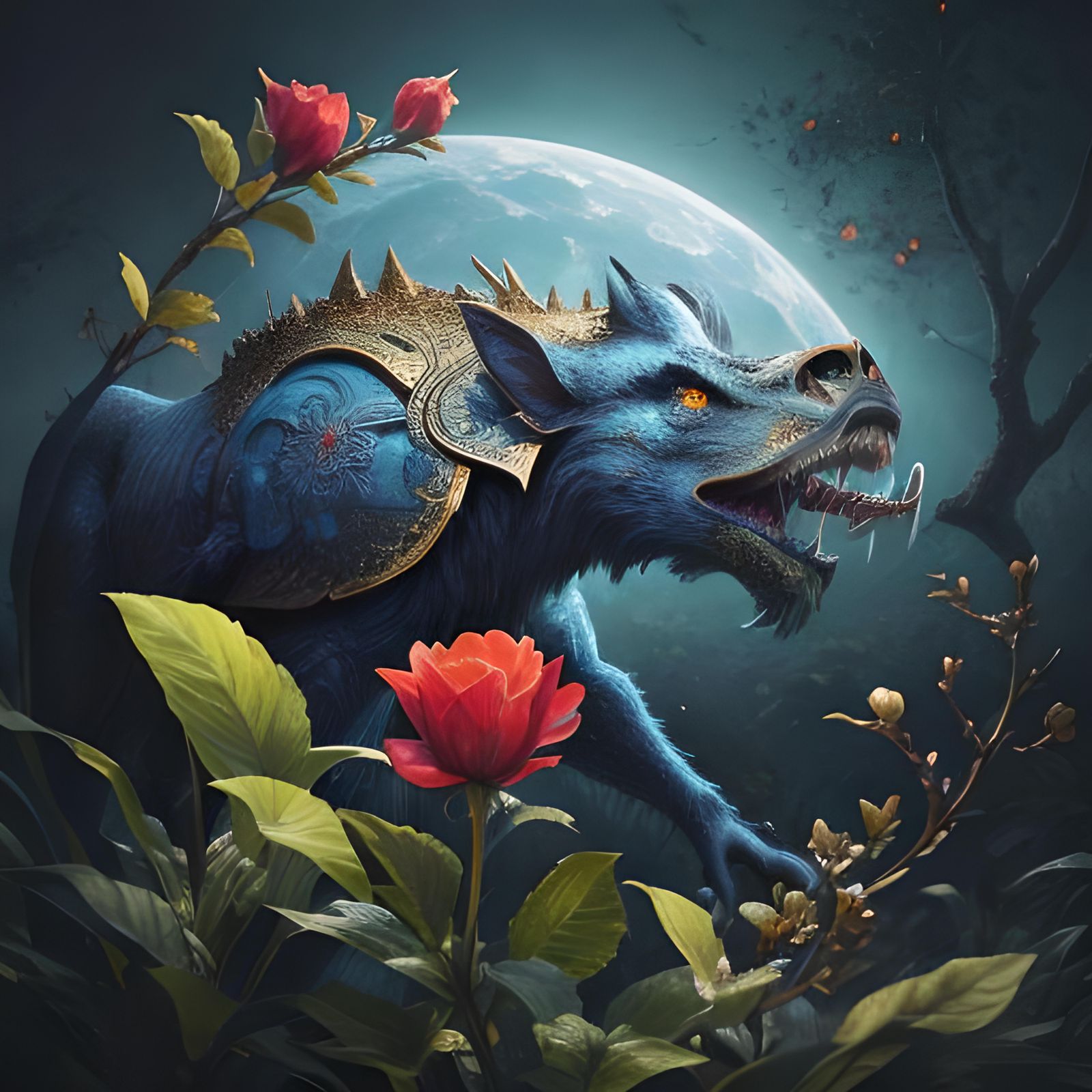 Adam and Eve in Eden: Cinematic Digital Painting