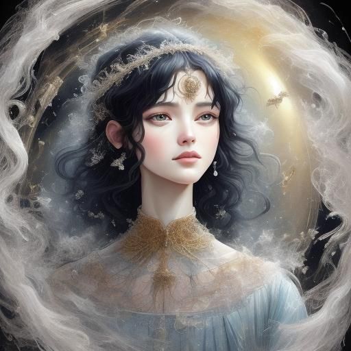 Ancient Roman Goddess in Ethereal Watercolour