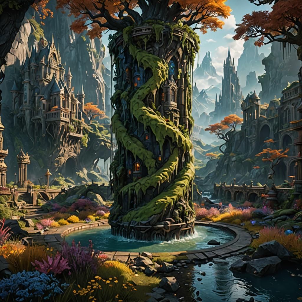 Fantastical Landscape in Deep Color, 8K Resolution