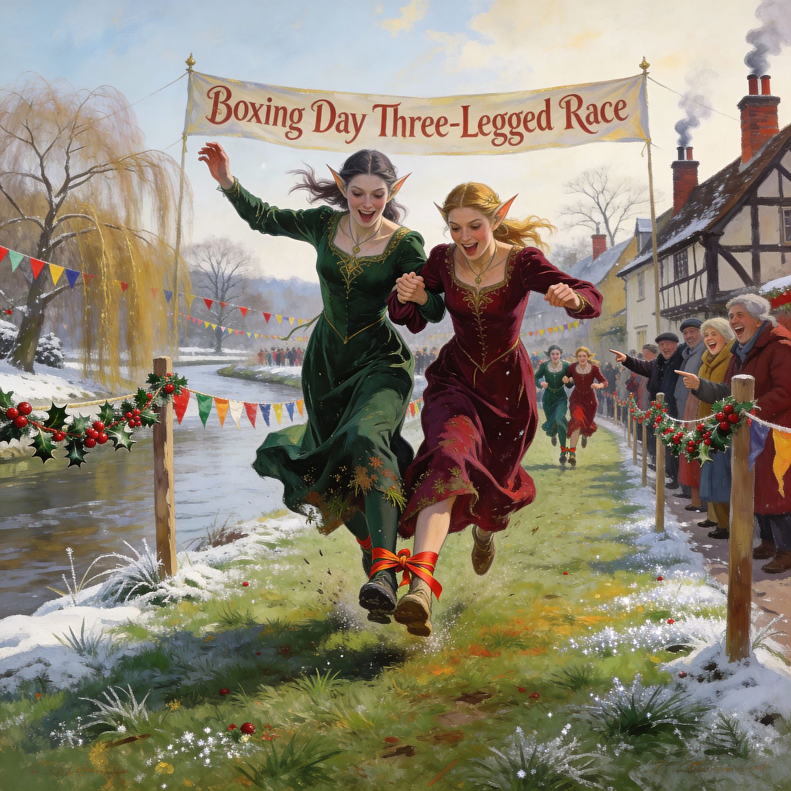 Fantasy Elves in Hilarious Boxing Day Race Mishap