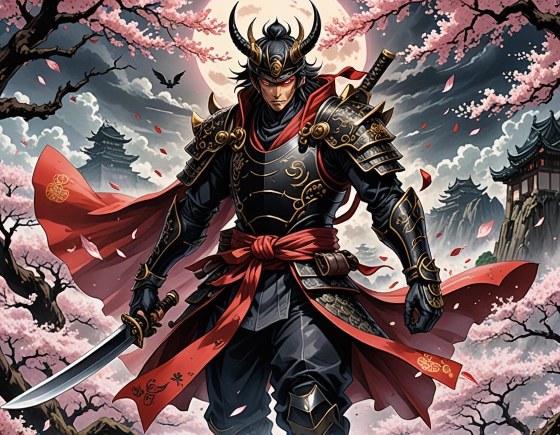 Dark Samurai Soars Through Stormy Skies in Anime-Inspired Ar...