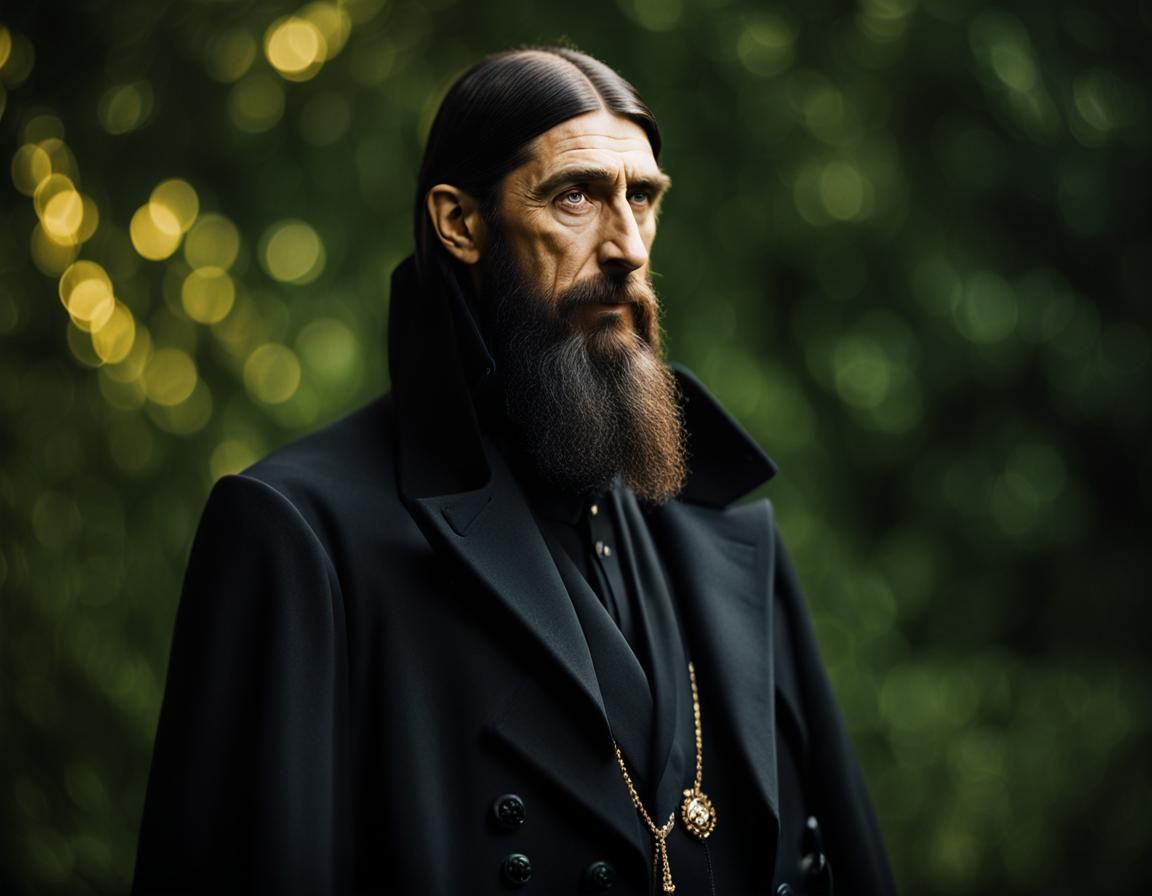 Realistic Portrait of Grigori Rasputin in Natural Lighting