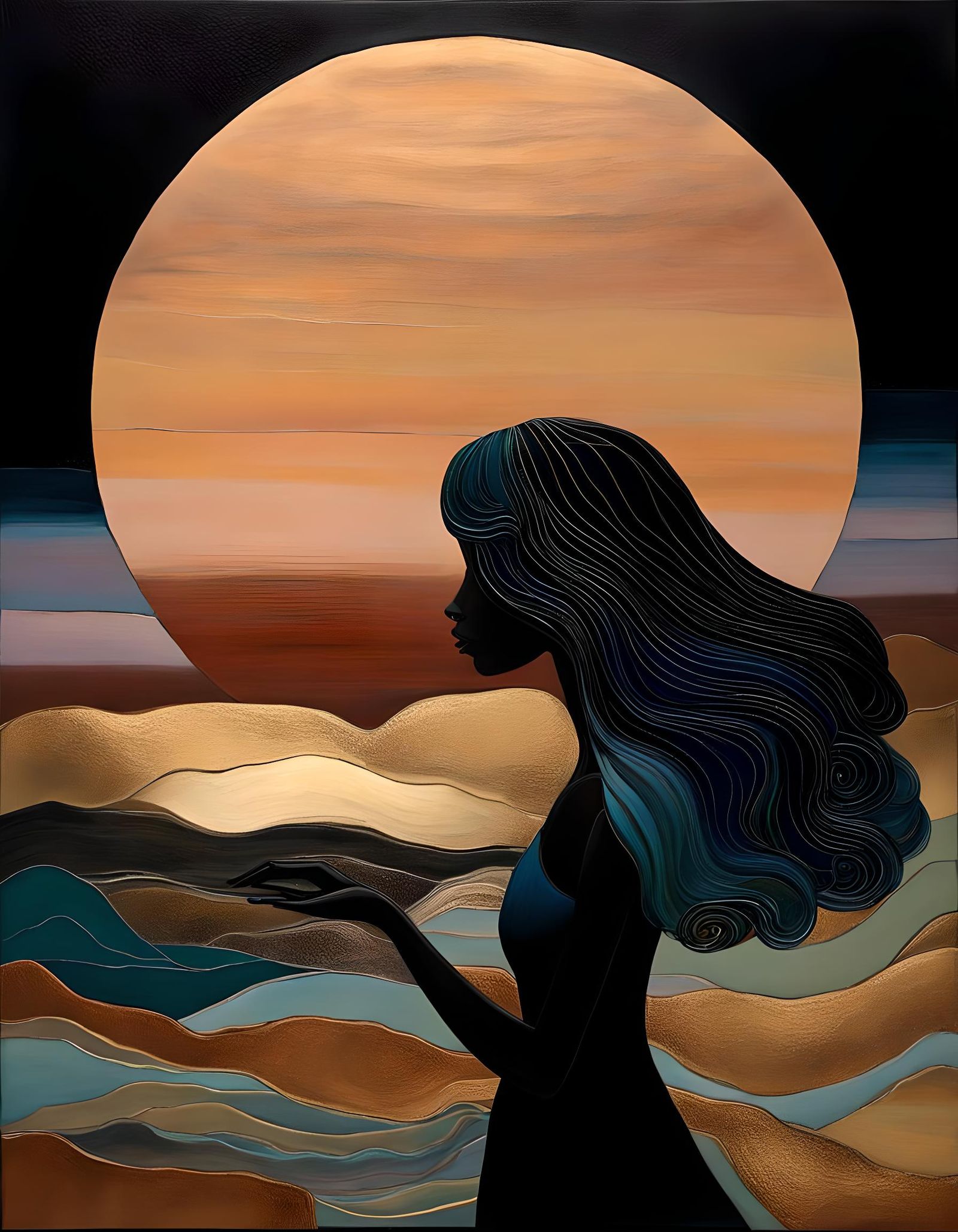 Surreal Muslin Figure in Oil Paint