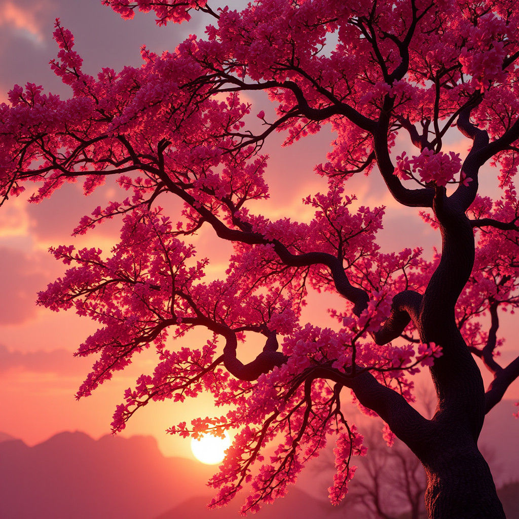 Dreamlike Asian Sunset Concept Art in 8k