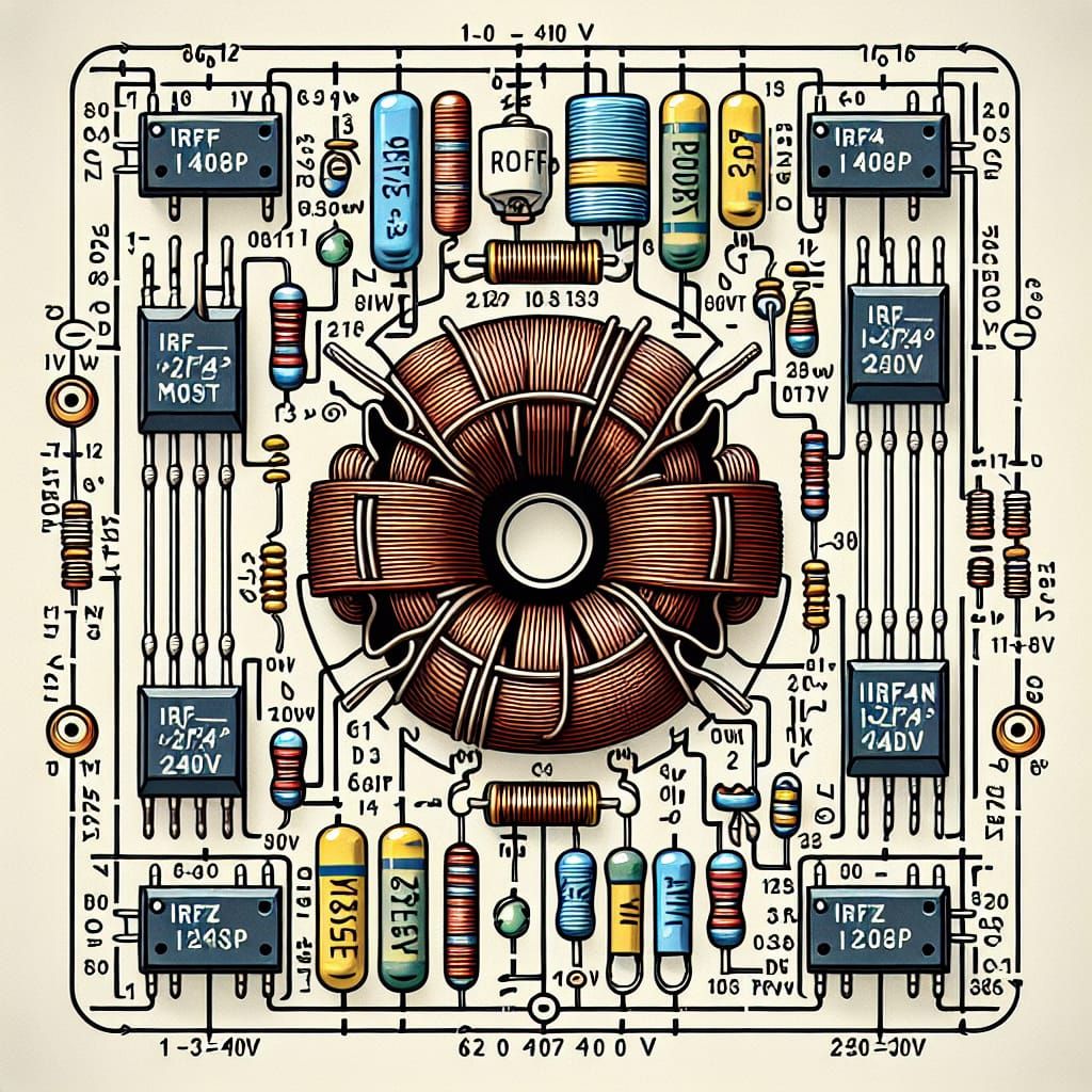 Detailed Circuit Diagram with Toroidal Coil