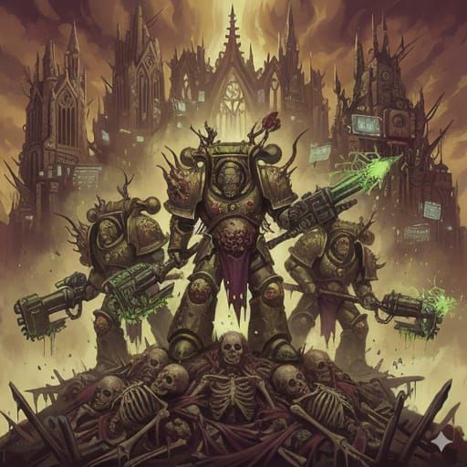 Death Guard Marines in John Blanche Style