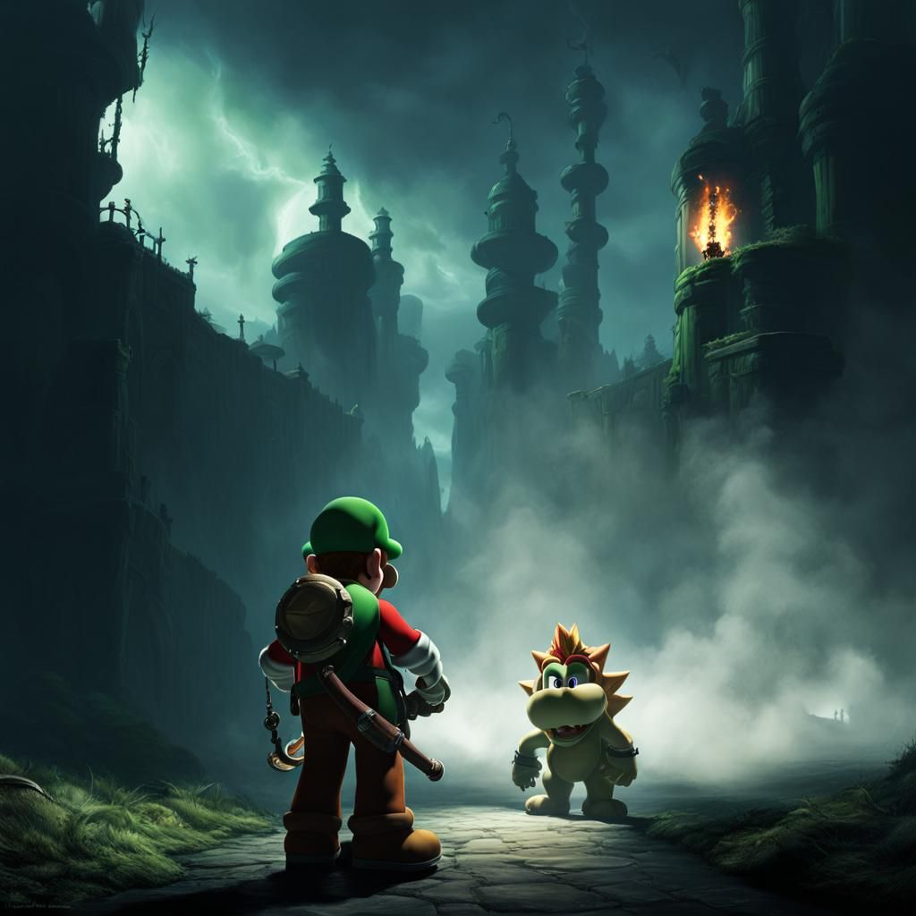 "We meet again, Mario." "Alas, Bowser."