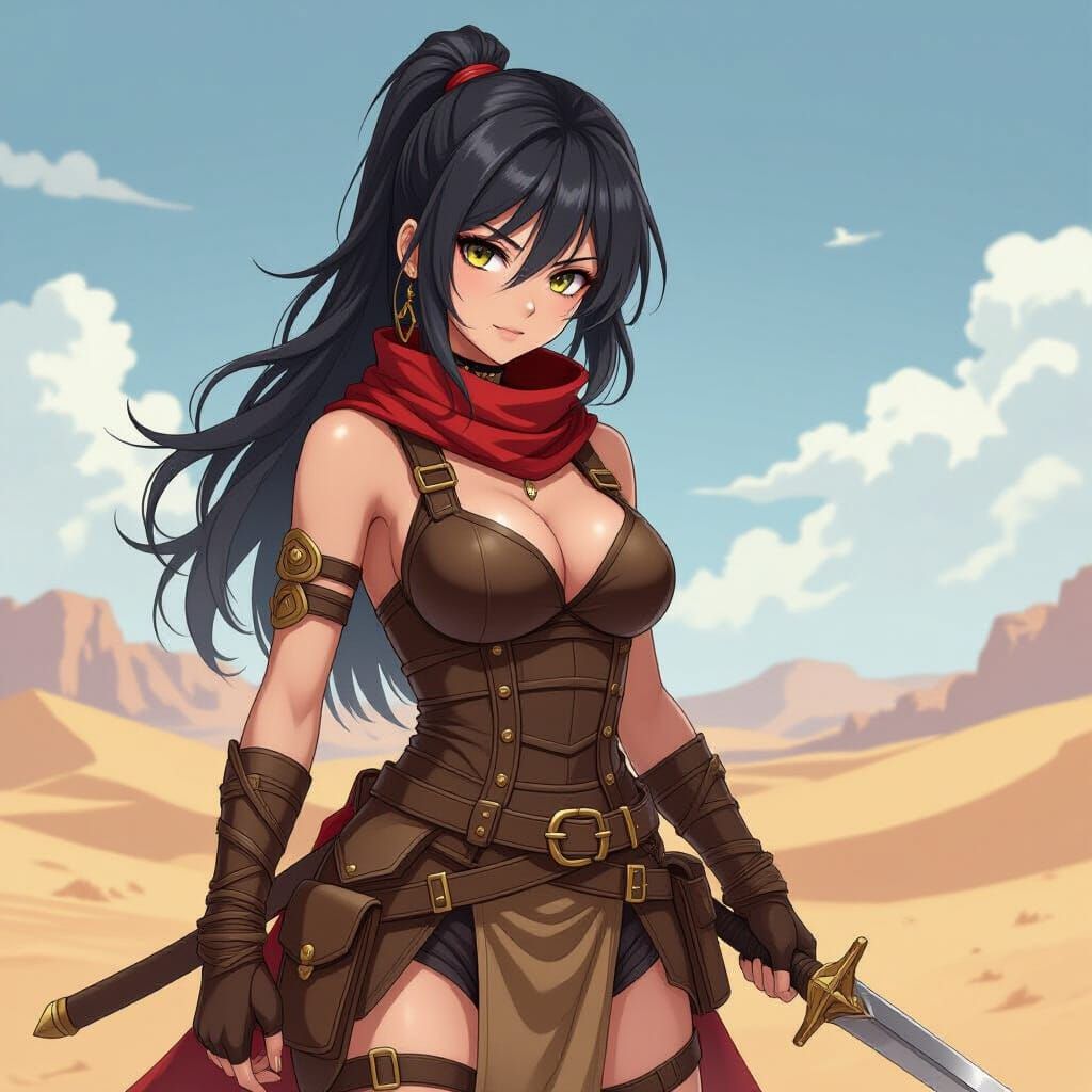 Anime Desert Assassin in Classic Style