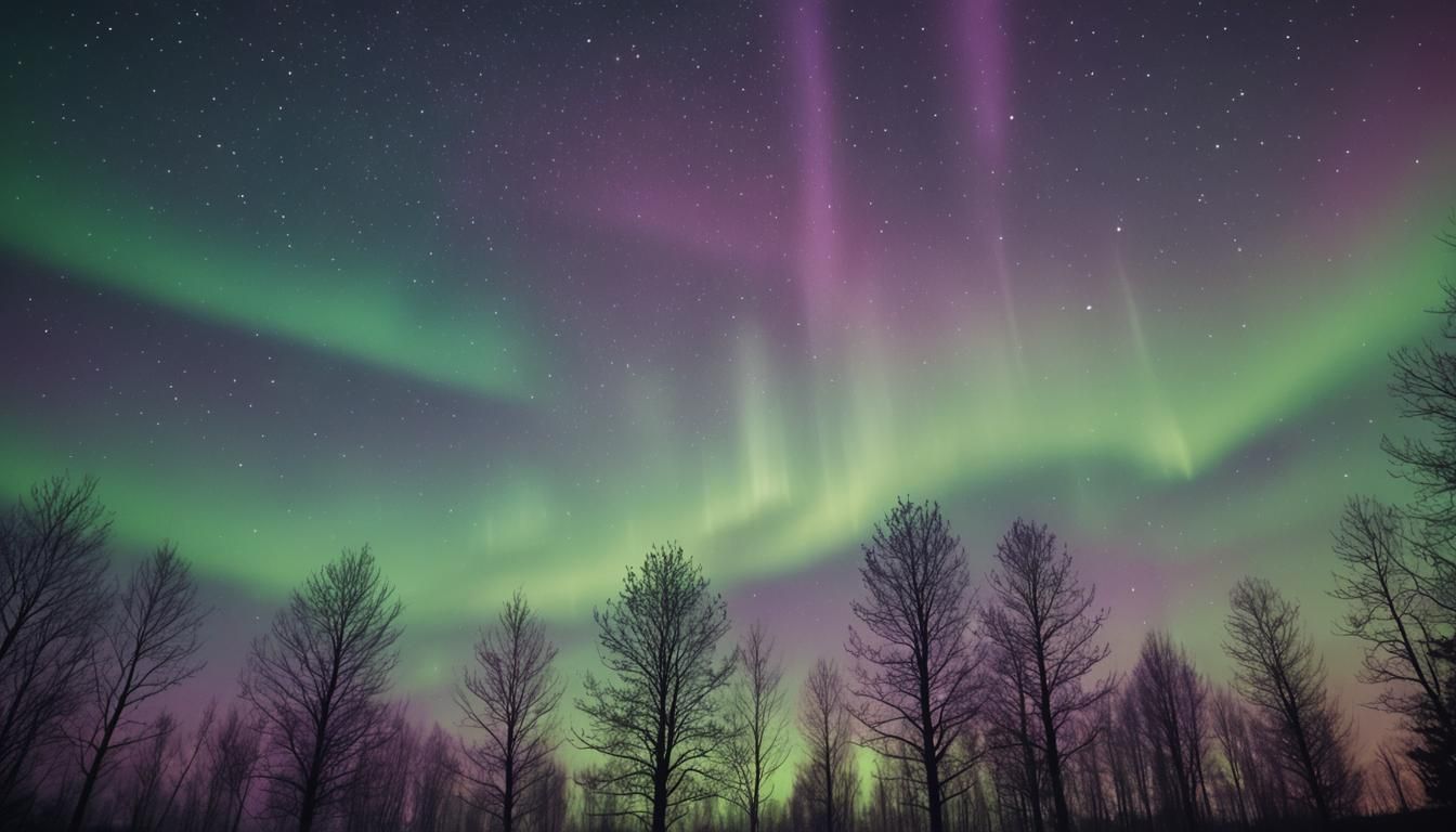 Aurora Borealis: A Celestial Nightscape in 8K