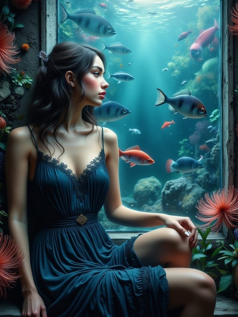Underwater Dream: A Photorealistic Aquatic Bedroom Scene