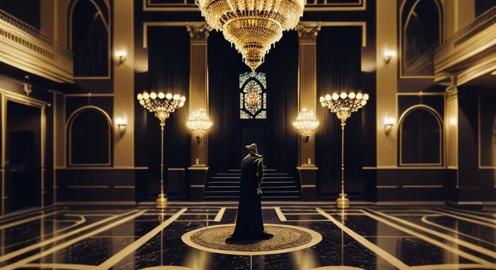 Majestic Centaur in Mystical Hotel: Cinematic Film Still