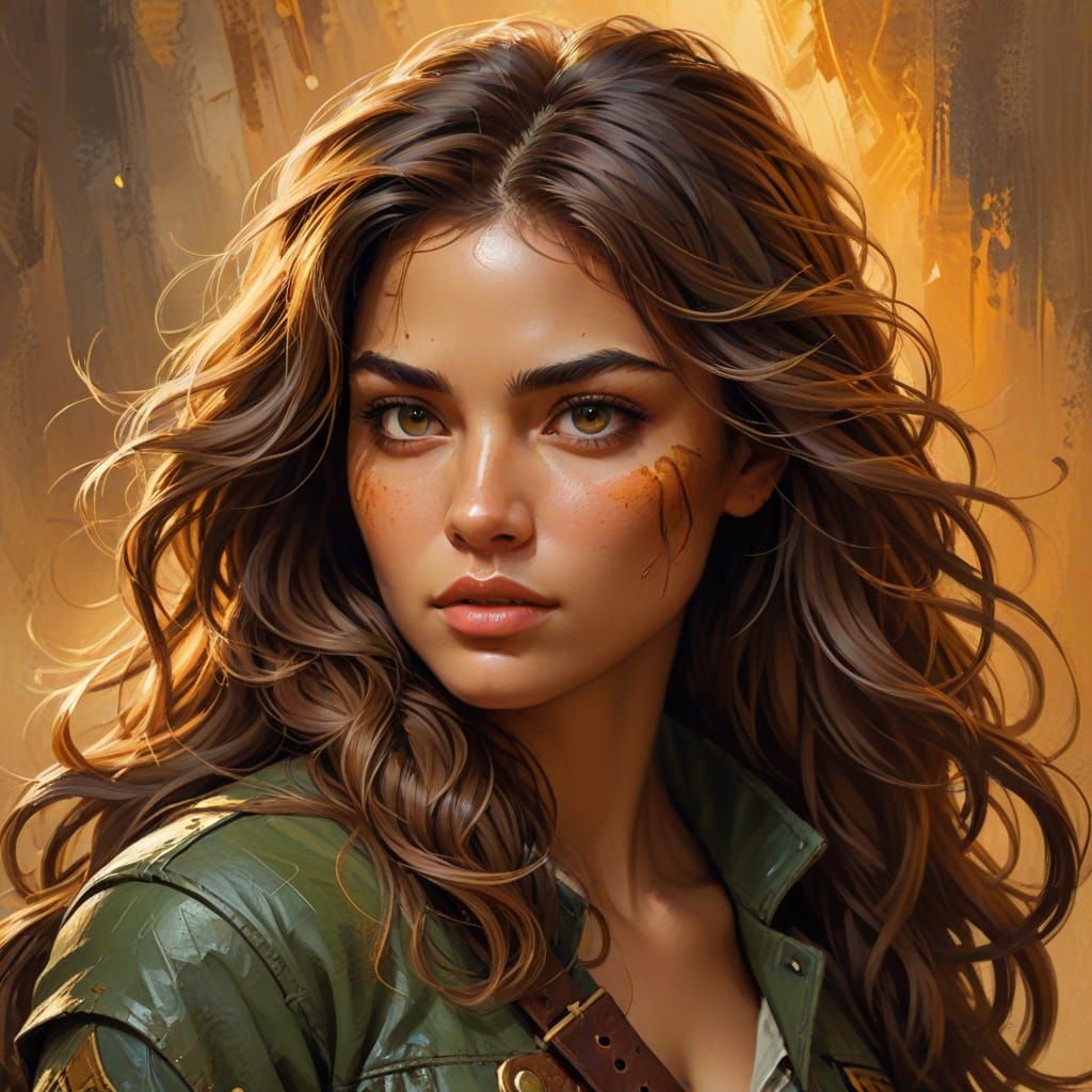 Beautiful Woman in Fantasy Portrait Style