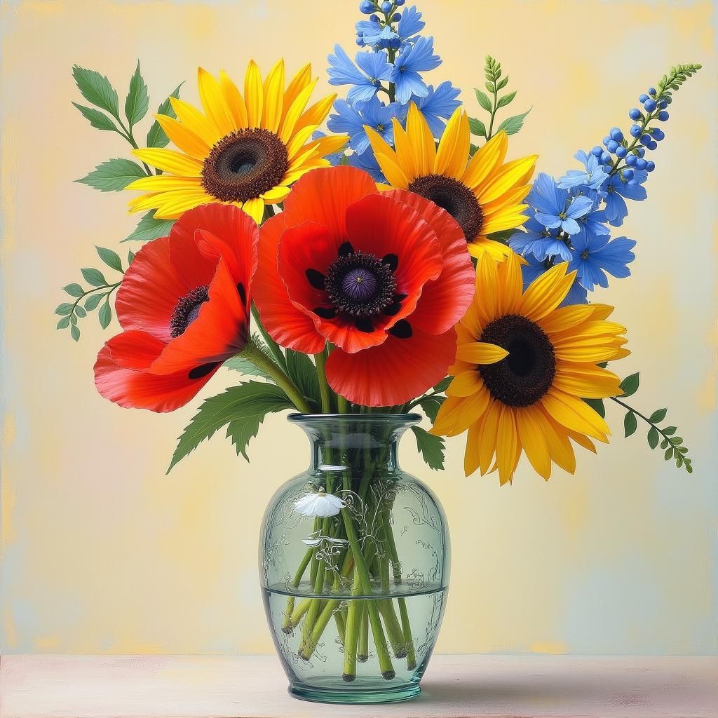 Floral Still Life in Dutch Master Style