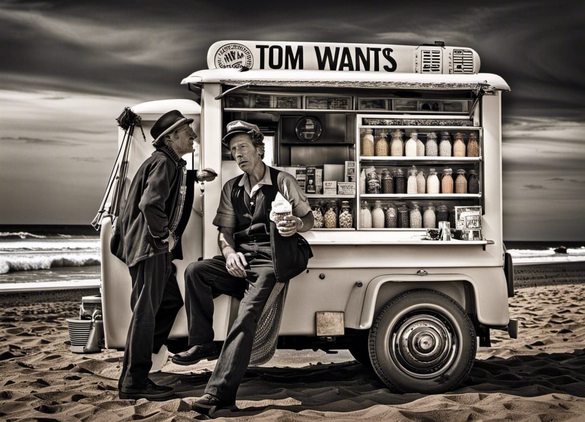 Young Tom Waits as an Ice Cream Man