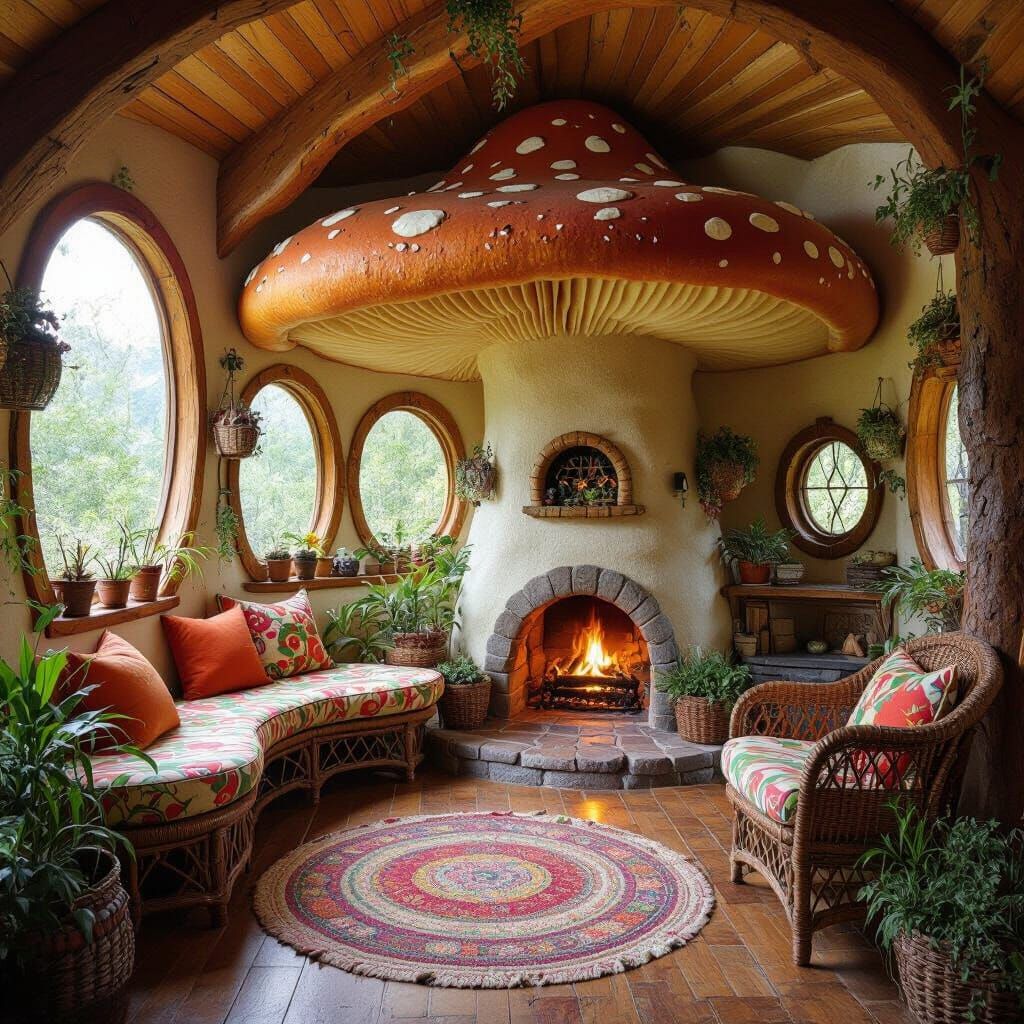 Boho Hippie Mushroom Cottage