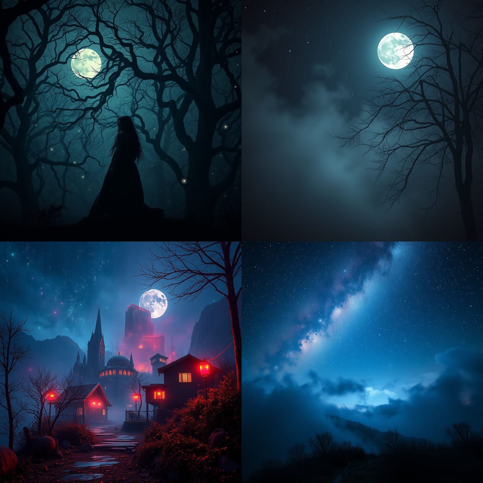 Enchanting Magic Night in Hyperrealistic Detail