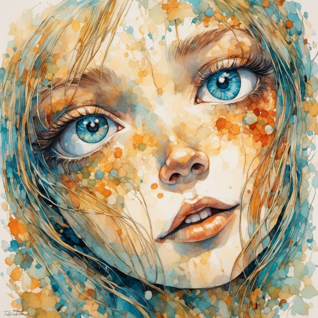 Watercolor Lora Portrait