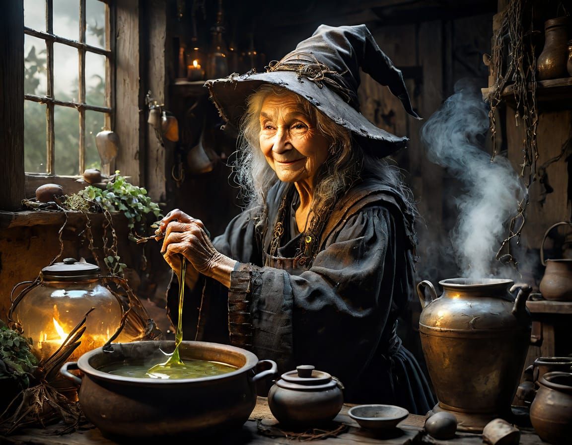 Enchantress in Whimsical Watercolor