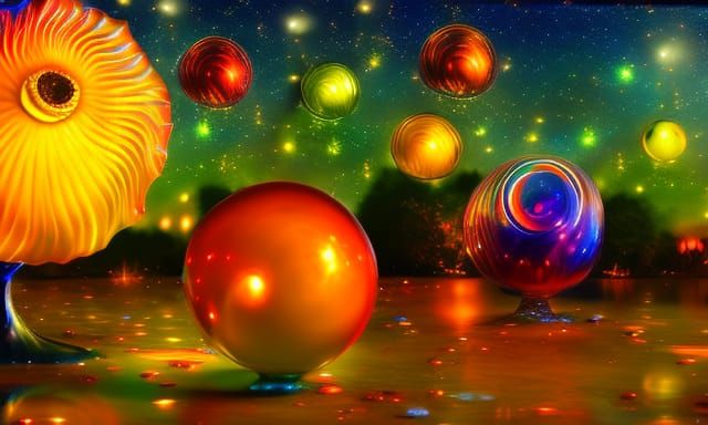 Jewel-toned Stars in a Vibrant Night Sky