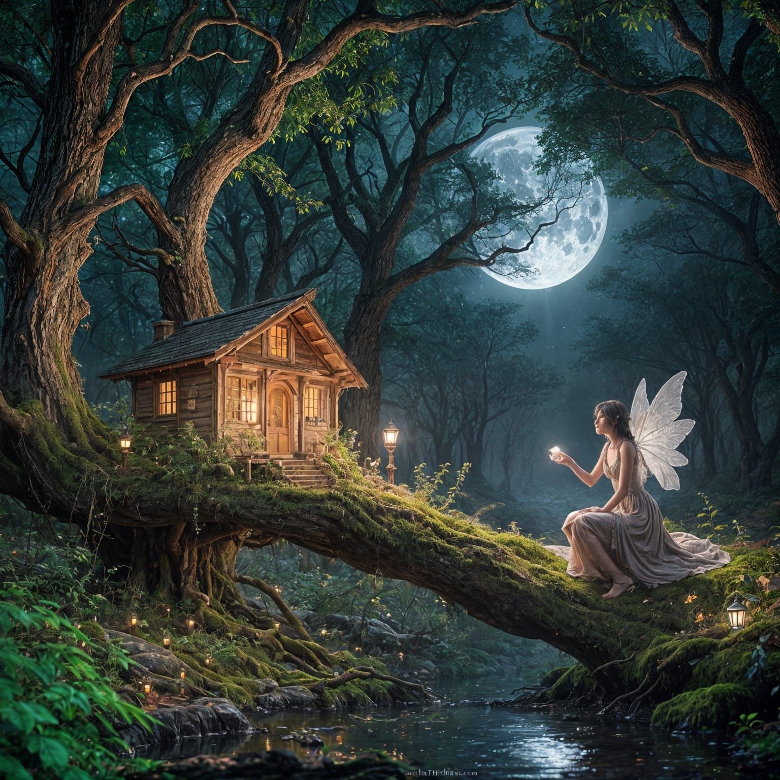 Moonlit Forest Library of Fairies