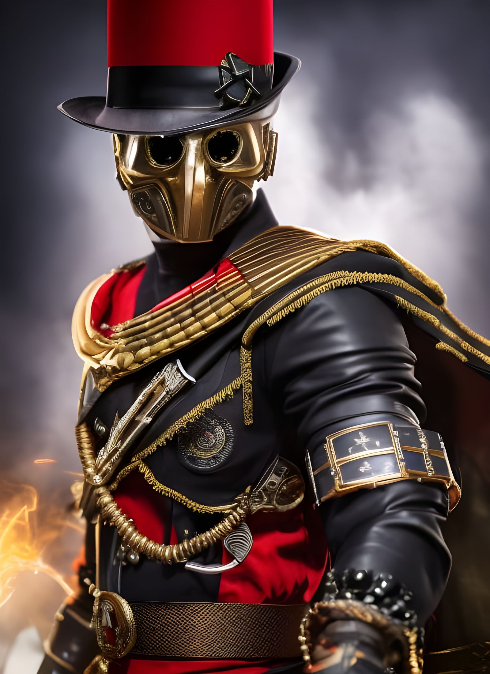 Steampunk Egyptian Soldier in Porcelain Armor